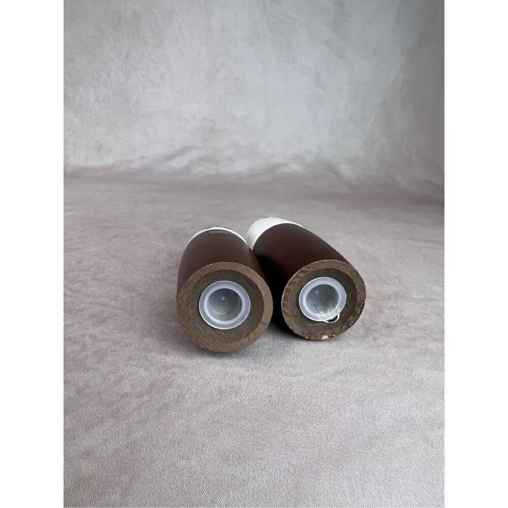 1960s Vintage Wooden Rose Mod MCM Salt and Pepper Shakers